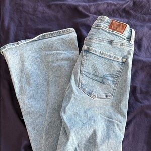 American Eagle Outfitters Light Blue Straight Leg Jeans